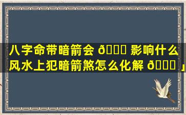 八字命带暗箭会 🐅 影响什么「风水上犯暗箭煞怎么化解 🐞 」